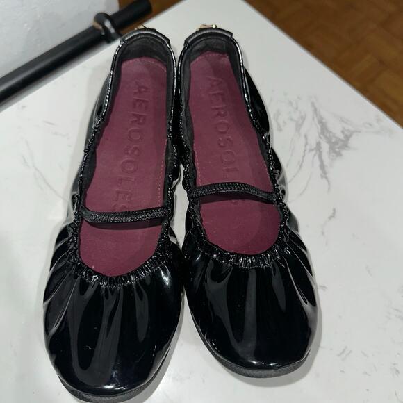 Aerosoles Women's Black Patent Leather Penelope Casual Ballet Flat, Size 7, EUC - Picture 2 of 6
